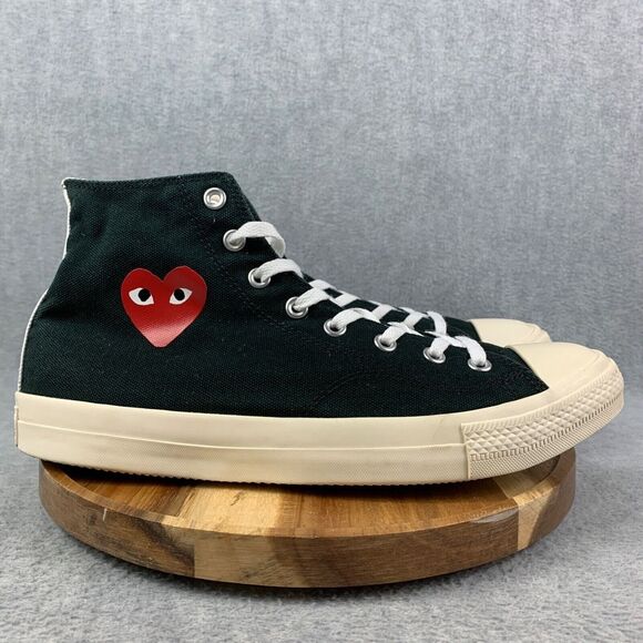 Converse Chuck Taylor x Comme des Garcons Play Shoes Mens Size 11 Black Sneakers - Picture 1 of 10